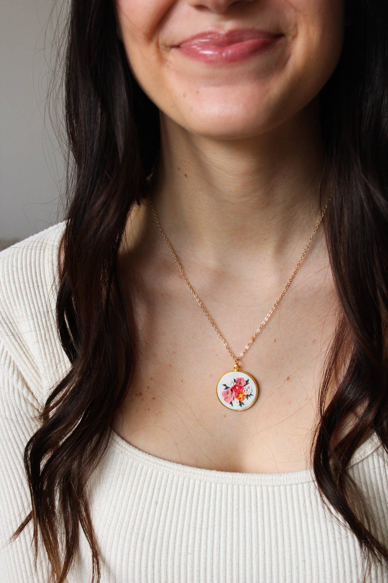 Daffodil, March Birth Flower Necklace