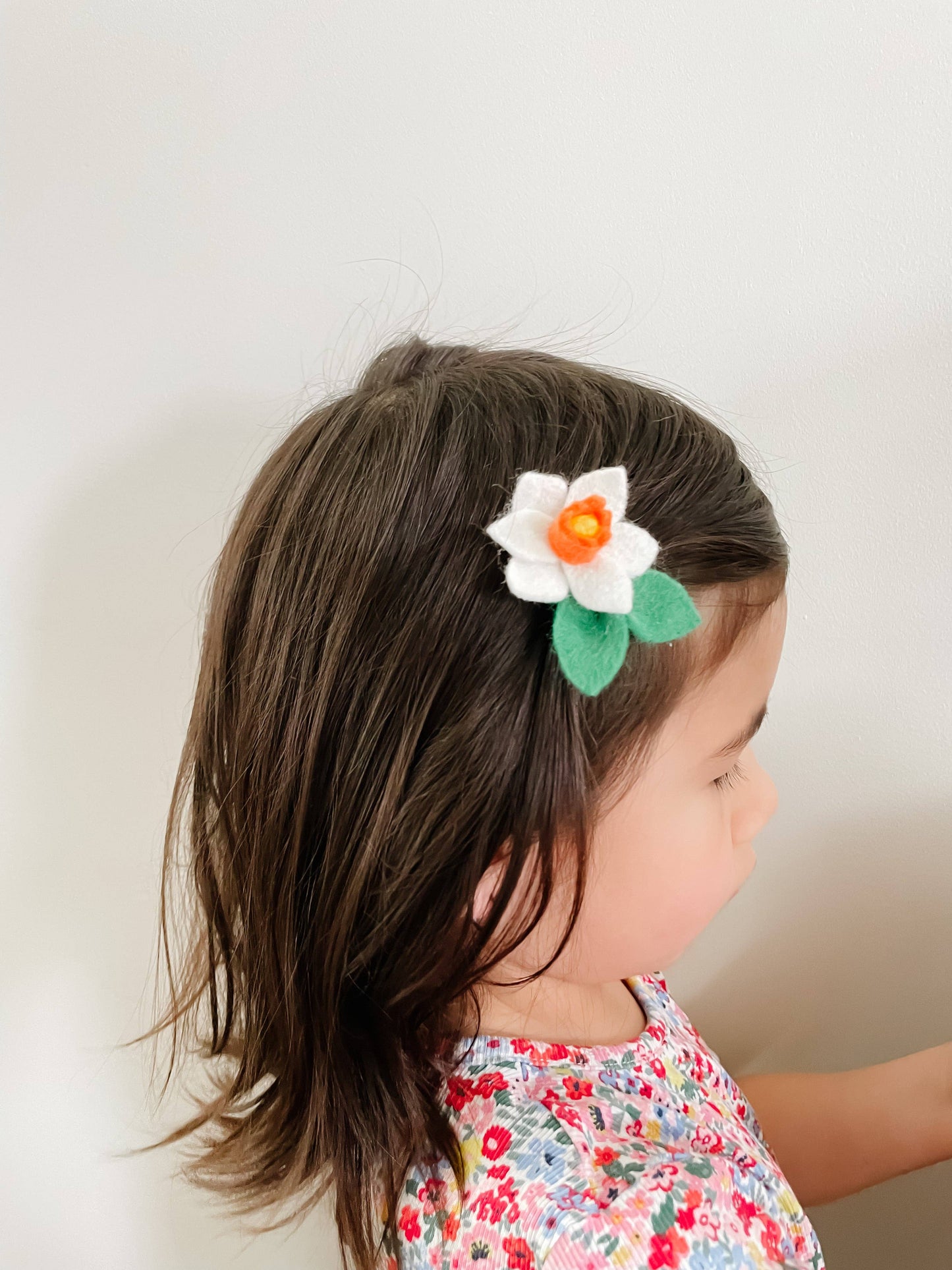 Narcissus Hair Clip - December Birth Month Flower Gift