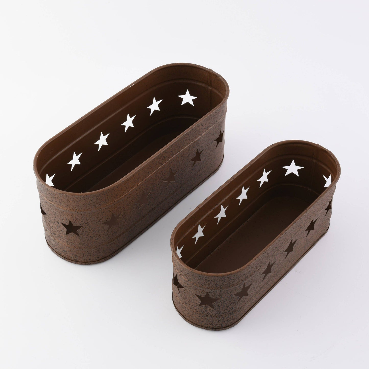 Rustic Tin Base with Star Cut Outs