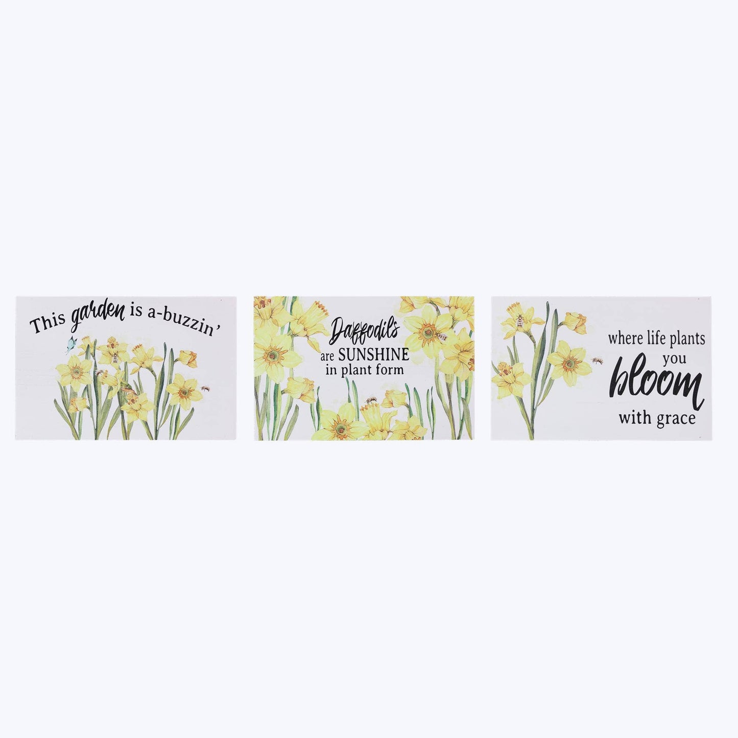 Wood Daffodil Table Sign
