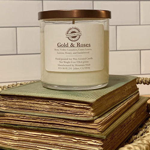 8oz Gold & Roses Candle