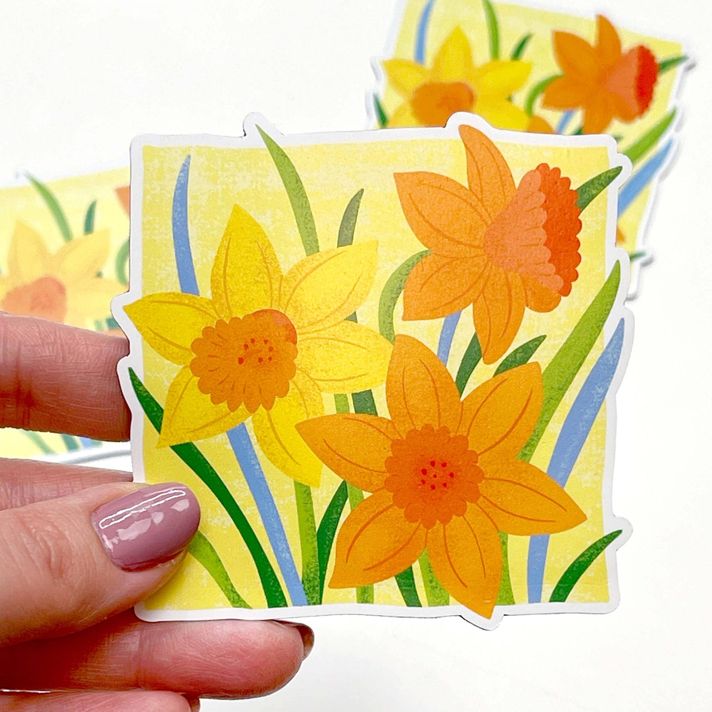 March Daffodil 3-inch magnet: With Packaging