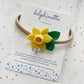 Daffodil Baby Headband l March Birth Month Flower Gift