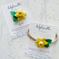 Daffodil Baby Headband l March Birth Month Flower Gift