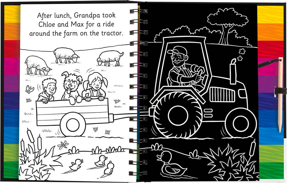 Scratch and Draw Farm Animals: Hardcover