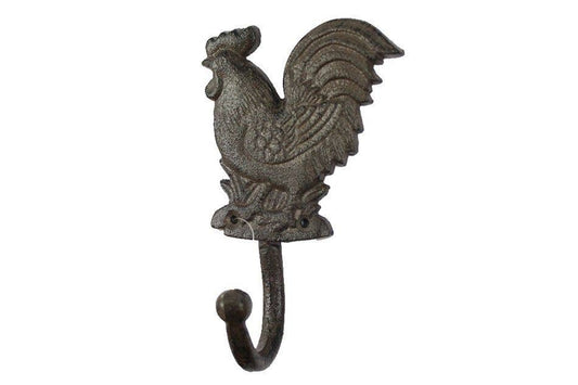 Cast Iron Rooster Hook 7"